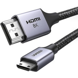 Ugreen Καλώδιο HDMI 2.1 Braided HDMI Male to Mini HDMI Male 2m Black