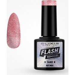 Elixir Semi Gel 1440 Nut Meg Glitter Ημιμόνιμο Βερνίκι Νυχιών 15ml