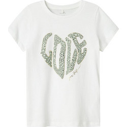 Name It Παιδικό T-Shirt Κοντομάνικο Λευκό Πράσινο Mint 13244100