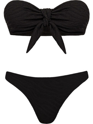 Rock Club Bikini Set Strapless Μαύρο BP-5010