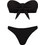 Rock Club Bikini Set Strapless Μαύρο BP-5010