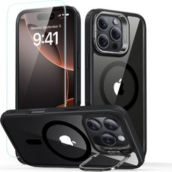 ESR Classic Hybrid Halolock Kickstand Back Cover Clear/Black (iPhone 16 Pro)