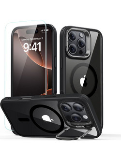 ESR Classic Hybrid Halolock Kickstand Back Cover Clear/Black (iPhone 16 Pro)
