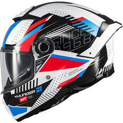 MT Thunder 4 SV Luminence White Red Blue Κράνος Μηχανής Full Face 1500gr