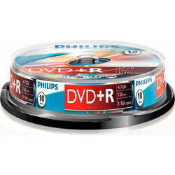 Philips DR4S6B10F/00 Εγγράψιμα DVD+R 16x 4.7GB Cake Box 10τμχ