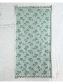 Rythmos Palm Πετσέτα Θαλάσσης Πράσινη 86x160cm 103-802-2960