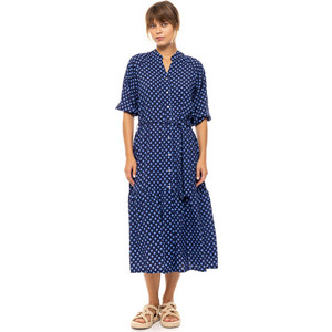 Pink Label Midi Καλοκαιρινό Καθημερινό Φόρεμα Σεμιζιέ Μεταξωτό Navy Μπλε B566 Pink Label Midi Καλοκαιρινό Καθημερινό Φόρεμα Σεμιζιέ Μεταξωτό Navy Μπλε B566
