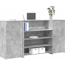vidaXL Γραφείο Reception Ξύλινο με Βιβλιοθήκη 200x50x103.5cm 3324181