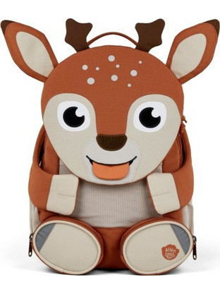 Affenzahn Deer Σχολική Τσάντα Πλάτης Νηπιαγωγείου Καφέ AFZ-01441-70093-10