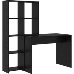 vidaXL Γραφείο Ξύλινο με Βιβλιοθήκη 138.5x55x143cm 3337250