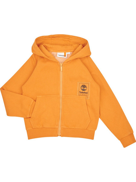 Timberland Παιδική Ζακέτα Φούτερ με Κουκούλα και Φερμουάρ Πορτοκαλί T60327-589