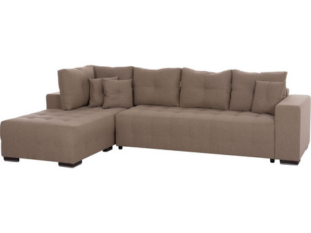 HomeMarkt Trendston Γωνιακός Καναπές Κρεβάτι Δεξιά Γωνία με Αποθηκευτικό Χώρο Μπεζ 298x177x95cm HM3302.03L