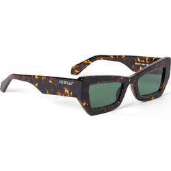 Off White 137 6055 Γυναικεία Γυαλιά Ηλίου Cat Eye Κοκάλινα Ταρταρούγα με Πράσινο Φακό
