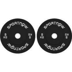 Sportnow Σετ Δίσκοι Ολυμπιακού Τύπου Rubber Cover 2x5kg Φ50mm A91-374V01BK