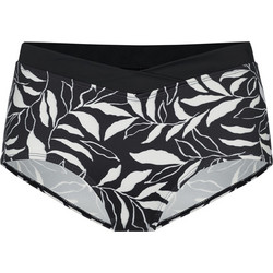 Dorina Ψηλόμεσο Bikini Boxer Floral Μαύρο Λευκό FXHI0021MI120-BL0136