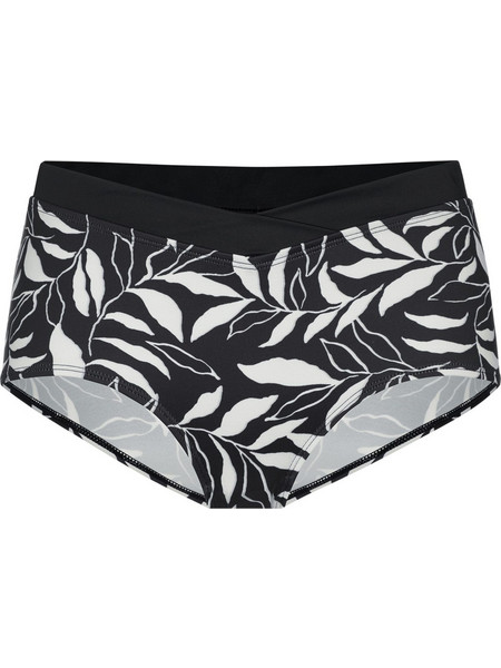 Dorina Ψηλόμεσο Bikini Boxer Floral Μαύρο Λευκό FXHI0021MI120-BL0136
