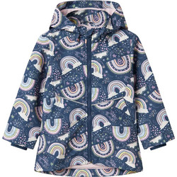 Name It Παιδικό Μπουφάν Χειμωνιάτικο Softshell Αδιάβροχο Navy Μπλε Ροζ 13238161