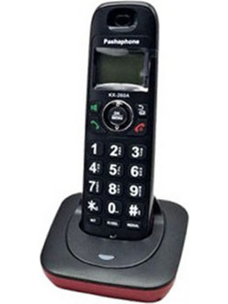 Pashaphone KX-260A Ασύρματο Τηλέφωνο με Ανοιχτή Ακρόαση Μαύρο Κόκκινο