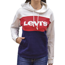 Levi's Γυναικείο Φούτερ με Κουκούλα & Τσέπες Άσπρο Navy Μπλε 74315-0001