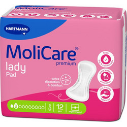 Hartmann MoliCare Premium Lady Σερβιέτες Ακράτειας 2 Σταγόνες 12τμχ
