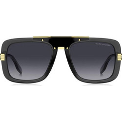 Marc Jacobs MJ1128S X8Q9O Ανδρικά Γυαλιά Ηλίου Μάσκα Κοκάλινα Μαύρα με Μαύρο Φακό