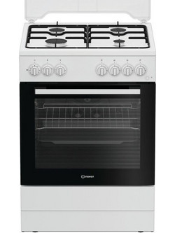 Indesit I6G3PMW Κουζίνα Ηλεκτρική 73lt με Εστίες Αερίου 60cm