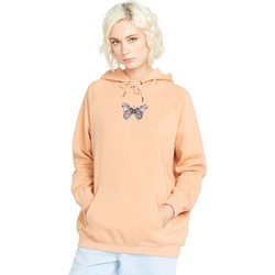 Volcom Truly Stoked Γυναικείο Φούτερ Oversized με Κουκούλα & Τσέπες Πορτοκαλί B4132303-CLY