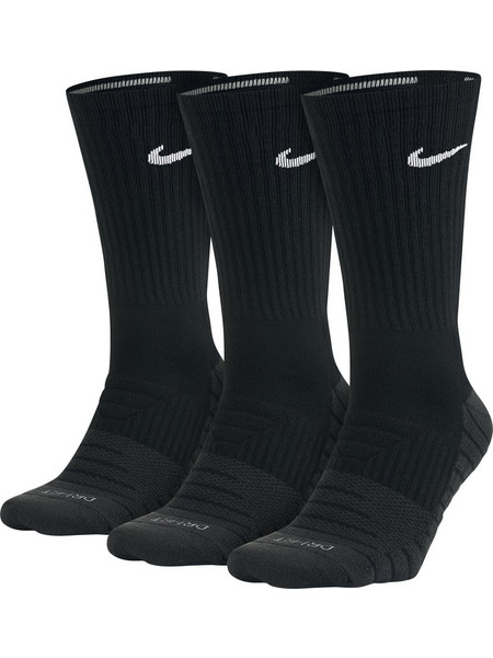 Nike Everyday Max Ανδρικές Κάλτσες Ψηλές με Σχέδια Μαύρες 3Pack SX5547-010
