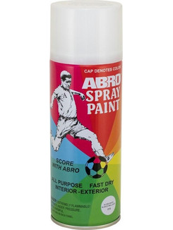 Abro Σπρέι Βαφής Λευκό Gloss 400ml SPP-016-CH-WHT
