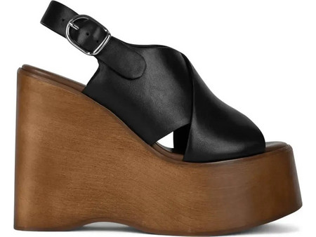 Jeffrey Campbell Fiddle Καλοκαιρινές Γυναικείες Πλατφόρμες Πολύ Ψηλές Δερμάτινες Μαύρες 0101004240