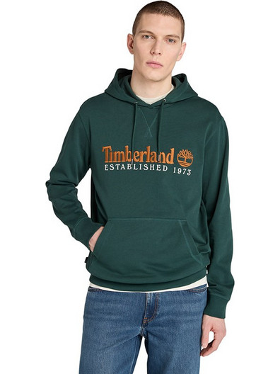 Timberland Established 1973 Ανδρικό Φούτερ με Κουκούλα & Τσέπες Κυπαρισσί TB0A5MX8317