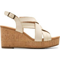 Clarks Sabina Ανατομικές Καλοκαιρινές Γυναικείες Πλατφόρμες Ψηλές Εκρού 26181458