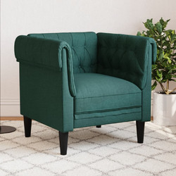 vidaXL Πολυθρόνα Πράσινη Chesterfield 372542