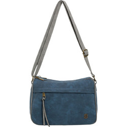 Bag to Bag Γυναικεία Τσάντα Χιαστί από Δερματίνη Πετρόλ με Ιμάντα WH8258