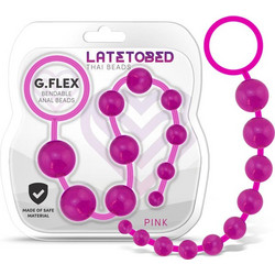 LateToBed G.Flex Bendable Thai Πρωκτικές Μπίλιες Ροζ LT-654