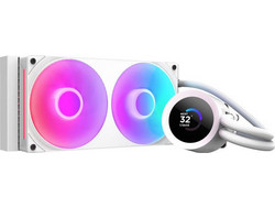 NZXT Kraken Plus 240 White Υδρόψυξη CPU 120mm RGB για Socket 115x / 1200 / 1700 / 1851 / AM4 / AM5