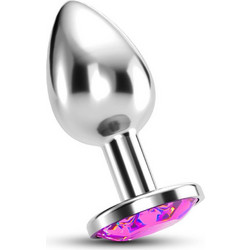 Crushious Bijou Anal Jewel Πρωκτική Σφήνα Diamond Plug 9cm Ασημί Ροζ