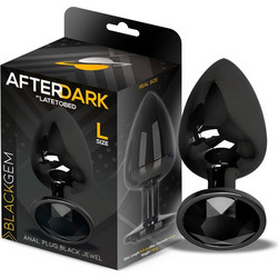 LateToBed Afterdark Blackgem Large Πρωκτική Σφήνα Diamond Plug 9.5cm Μαύρη AD-352