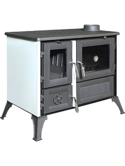 Thermozoff 4013 Mini Ατσάλινη Ξυλόσομπα με Φούρνο 8kW Λευκή