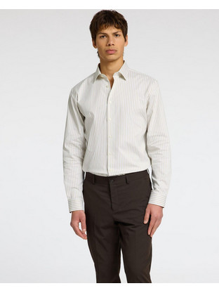 Selected Ανδρικό Πουκάμισο Βαμβακερό Μακρυμάνικο Slim Fit Μπεζ 16092939