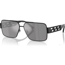 Versace VE2290 12616G Ανδρικά Γυαλιά Ηλίου Aviator Μεταλλικά Μαύρα με Γκρι Φακό