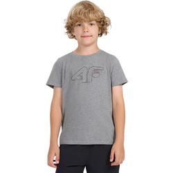 4F Παιδικό T-Shirt Κοντομάνικο Γκρι 4FJWAW25TTSHM2417-24M