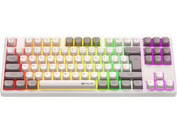 Meetion MT-MK14 Ασύρματο Μηχανικό Gaming Πληκτρολόγιο TenKeyLess με Custom Red Διακόπτες RGB White