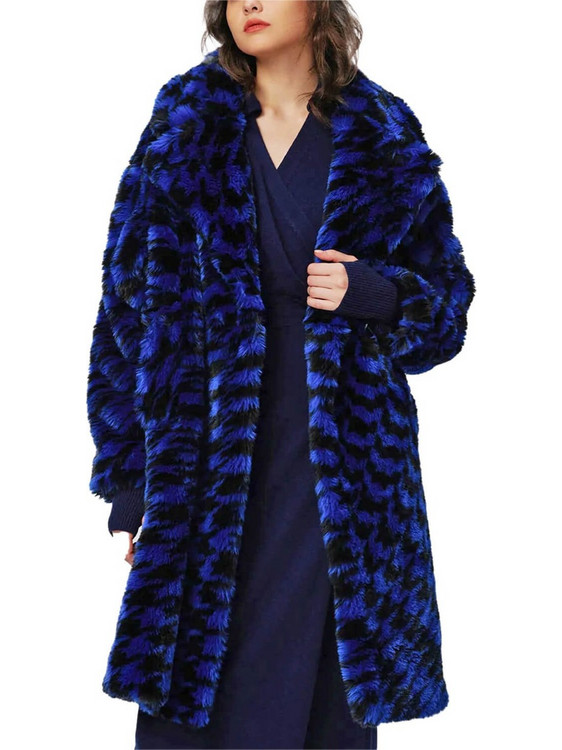 Diane Von Furstenberg Γυναικεία Γούνα Μακριά Royal Blue DVFNF3S002HSRBU-C7580