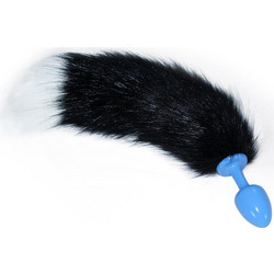 Lovetoy Metal Πρωκτική Σφήνα Tail Plug 40cm Μαύρη Μπλε
