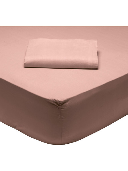 Das Home Σεντόνι King Size Βαμβακερό με Λάστιχο 180x200+35 Best Line 1011 Salmon