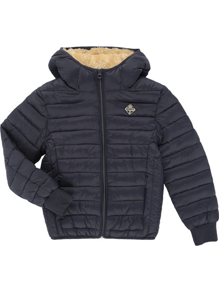 Schott Expresso Παιδικό Μπουφάν Χειμωνιάτικο Puffer Αντιανεμικό Μαύρο
