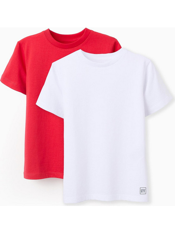 Zippy Σετ Παιδικά T-Shirt Κοντομάνικα Λευκό Κόκκινο 31064285040