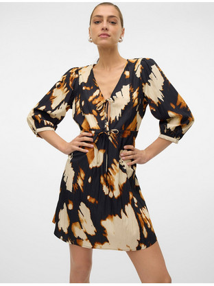 Vero Moda Mini Βραδινό Φόρεμα Μεταξωτό Μαύρο 10312276