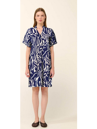 Vamp Mini Καλοκαιρινό Καθημερινό Φόρεμα Μεταξωτό Navy Μπλε 22398